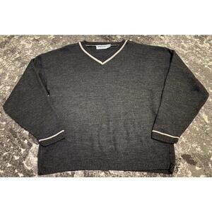 New Era | Acrylic Sweater Black Striped Pullover Vintage | Men’s sz XL